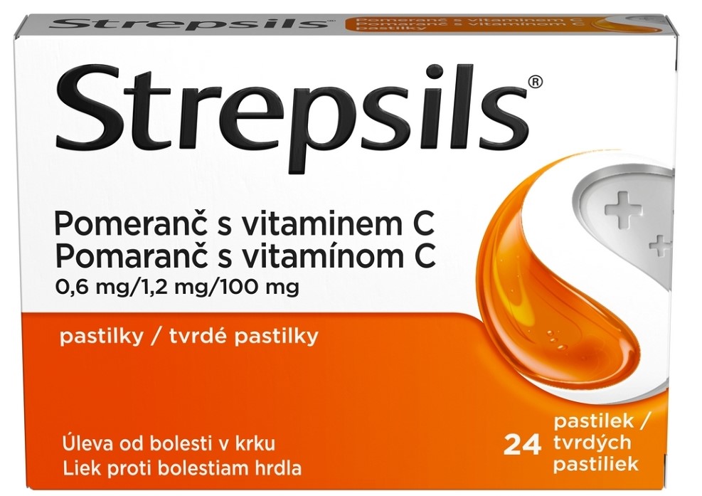 STREPSILS POMERANČ S VITAMINEM C pastilka 24