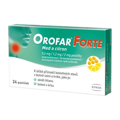 OROFAR FORTE MED A CITRON 0,6MG/1,2MG/2MG pastilka 24
