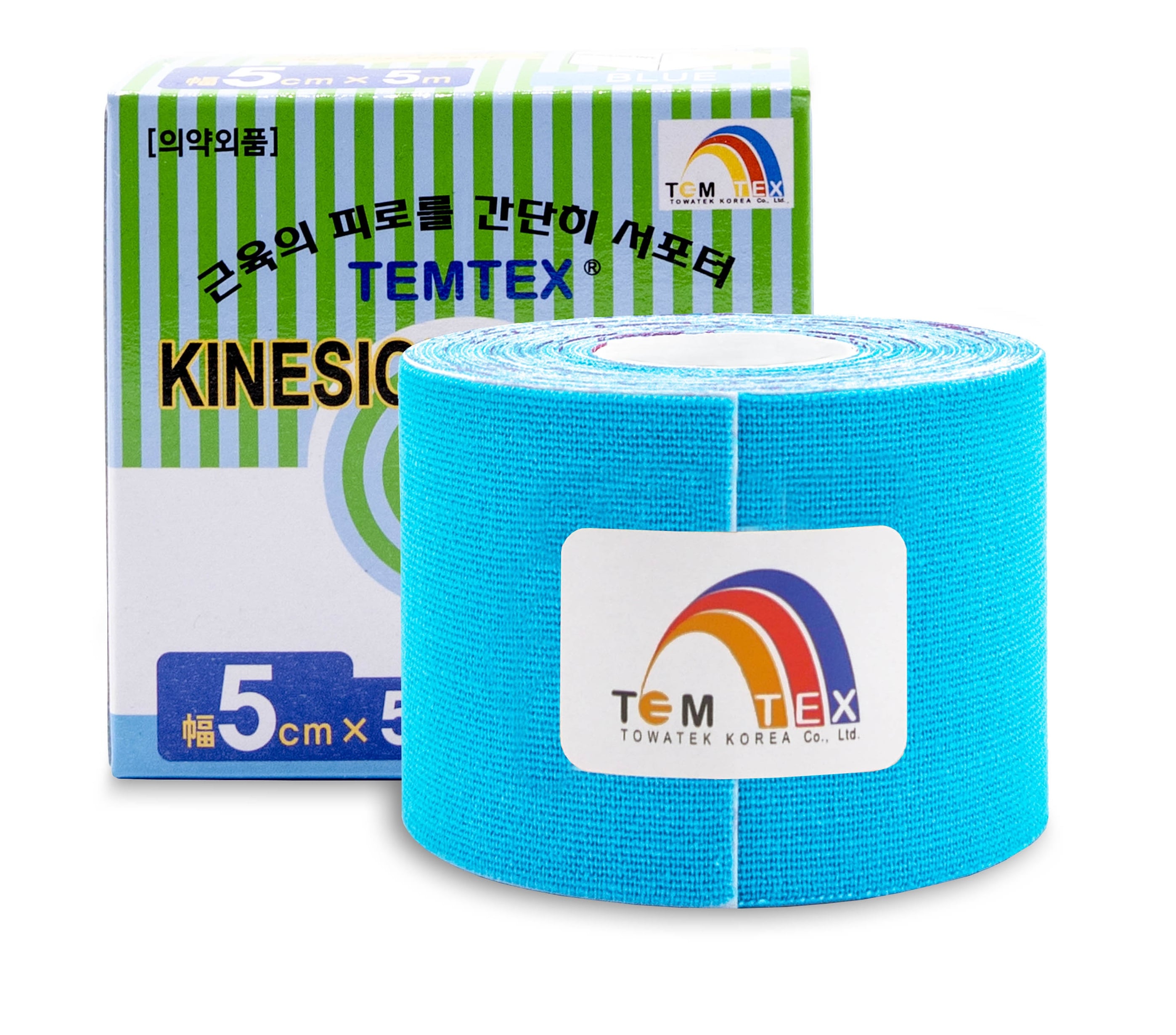 TEMTEX kinesio tejpovací páska modrá 5cmx5m
