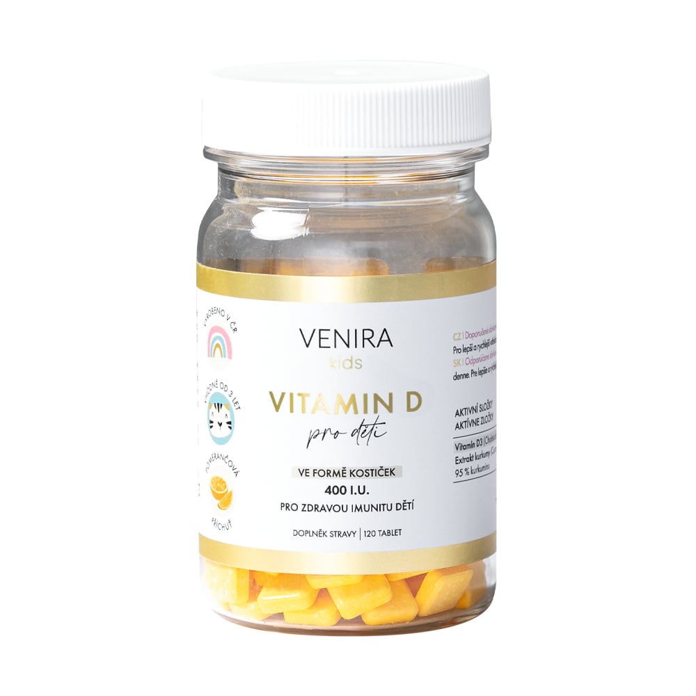 Venira kids Vitamin D pomeranč tbl.120