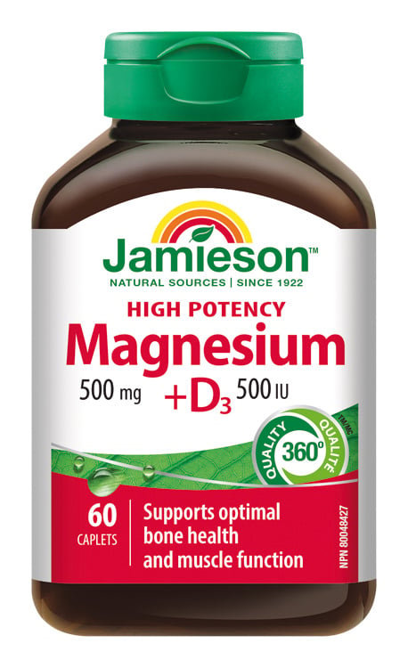 JAMIESON Hořčík 500mg s vitaminem D 500 IU tbl.60