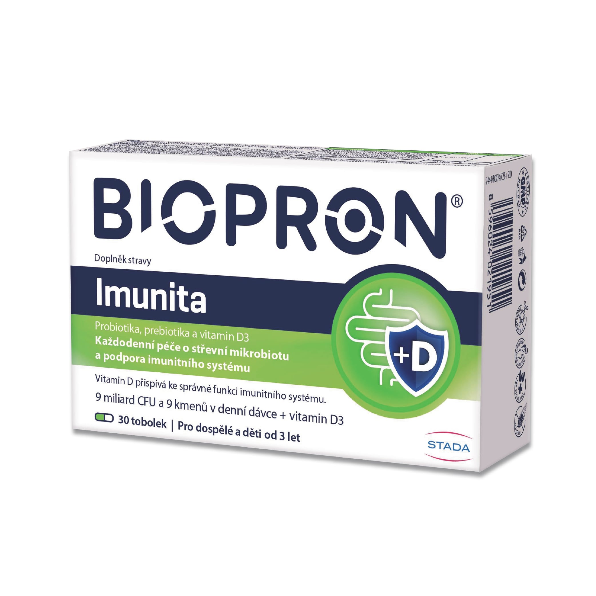 Biopron Imunita probiotika + vitamin D tob.30