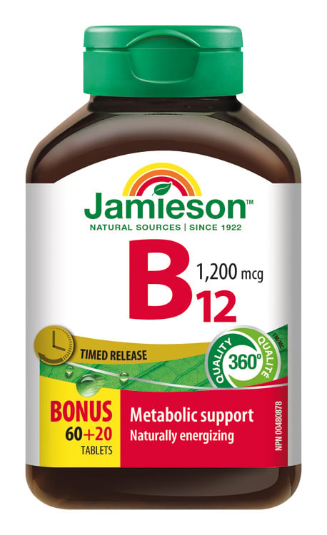 JAMIESON Vitamín B12 1200mcg s post.uvolňov.tbl.80