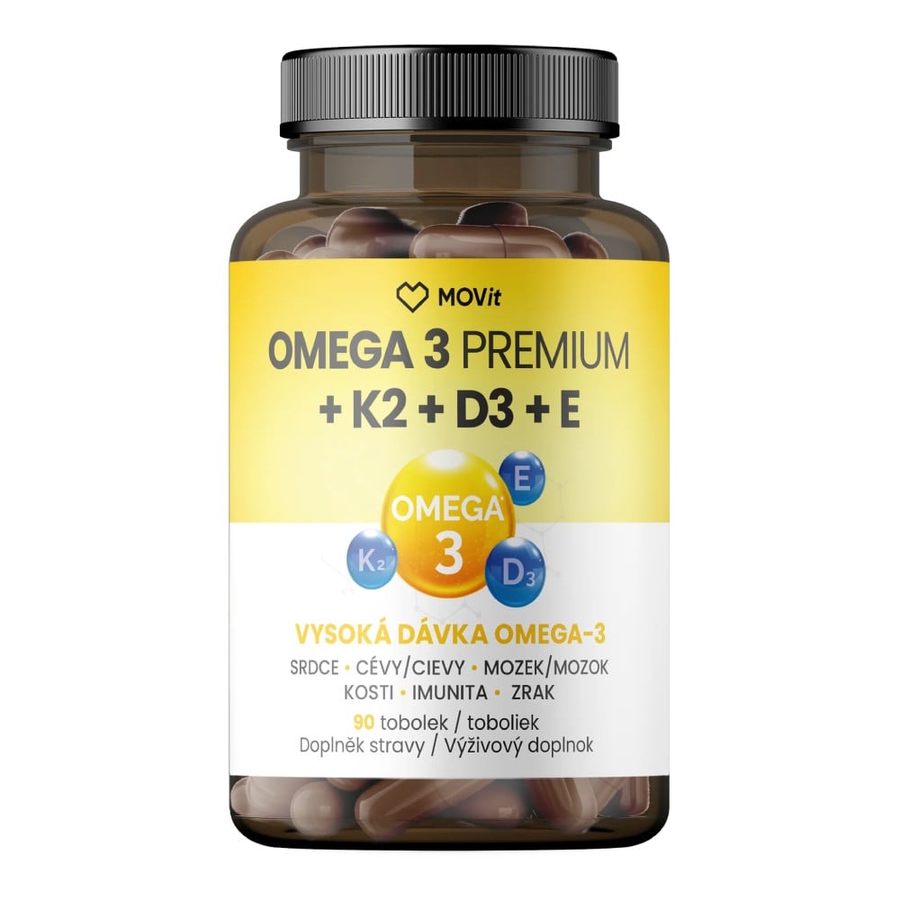 MOVit Omega 3 Premium+K2+D3+E tob.90
