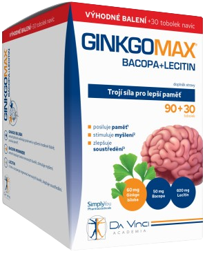 GinkgoMAX+Bacopa+Lecitin DaVinciAcademia tob.90+30