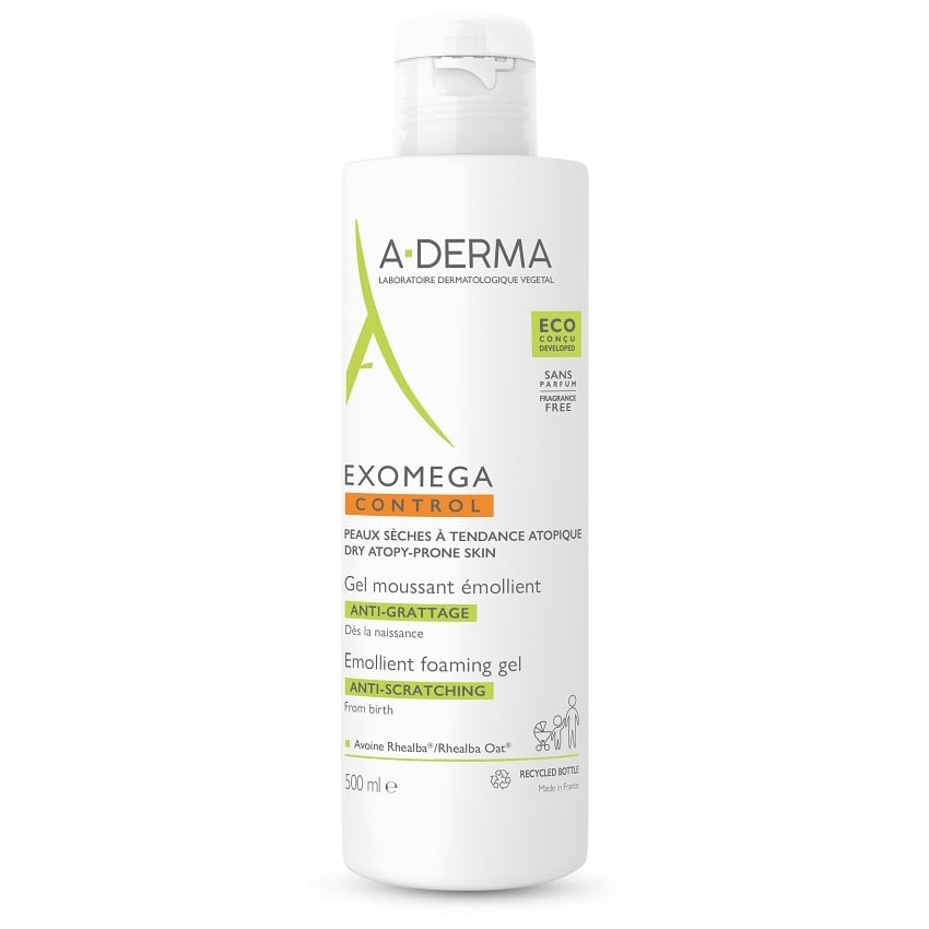 A-DERMA Exomega CONTROL Zvláčňující pěnivý gel 500ml