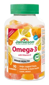 JAMIESON Omega-3 Gummies želatinové pastilky 90ks
