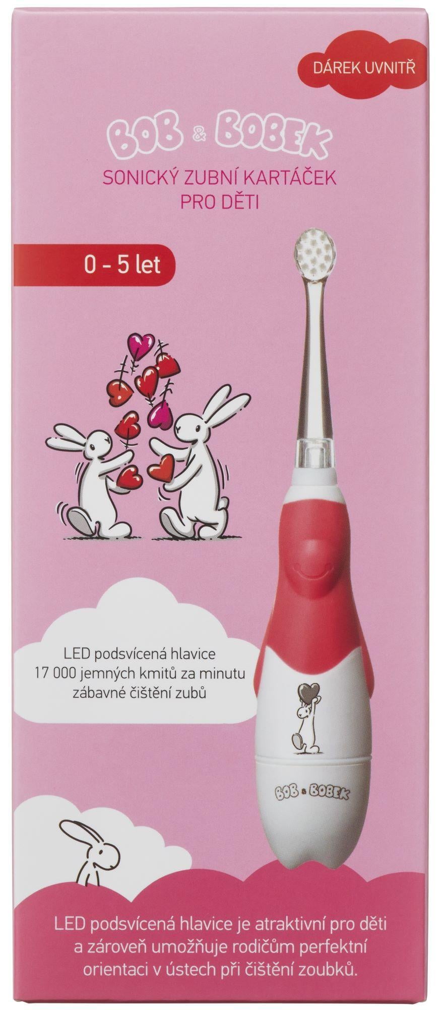 Bob a Bobek Baby Light Red elektrický kartáček 0–5 let