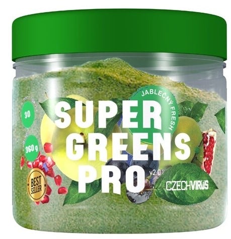 Czech Virus Super Greens Pro jablečný fresh 360g