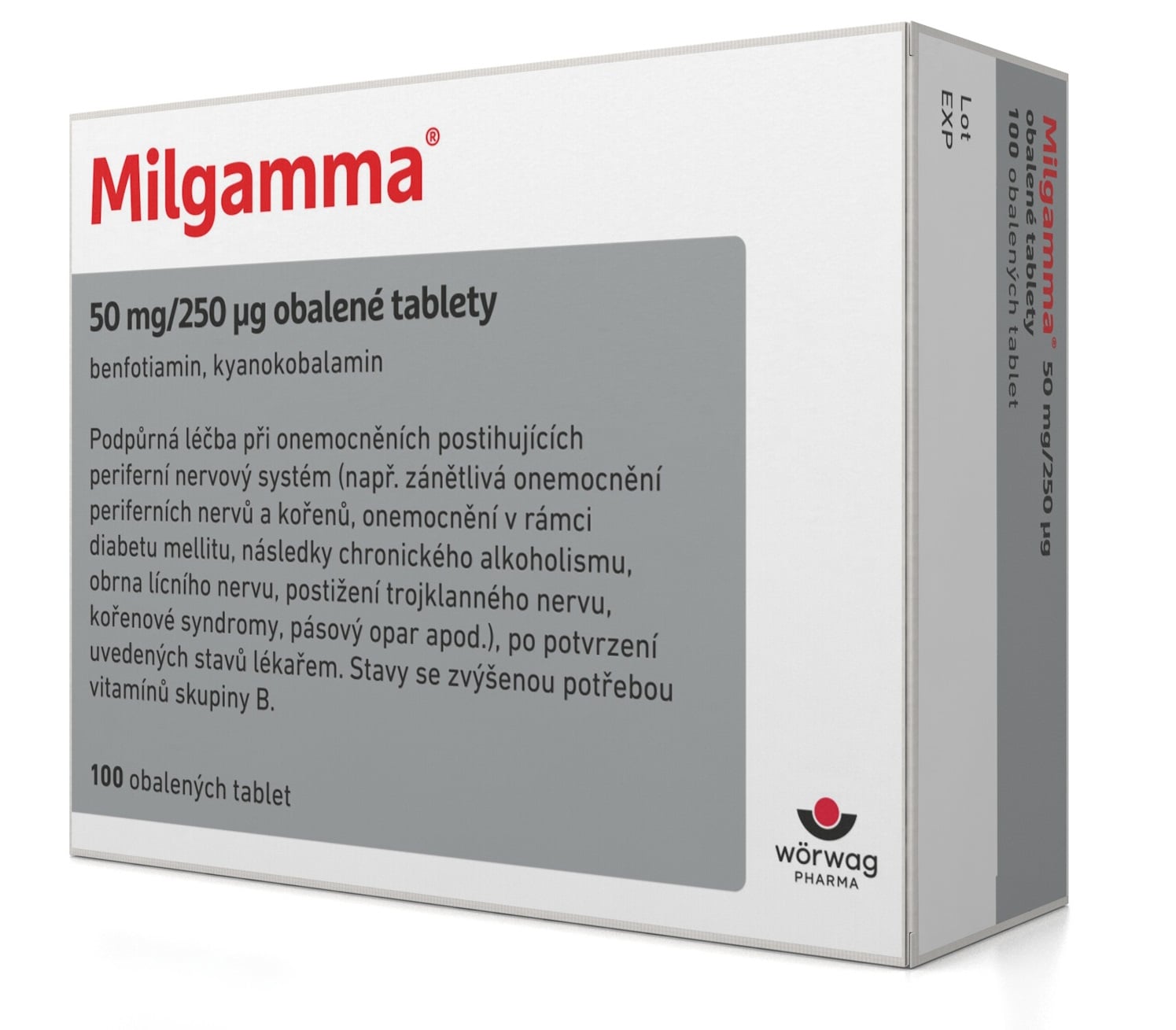 MILGAMMA 50MG/250MCG Obalená tableta 100