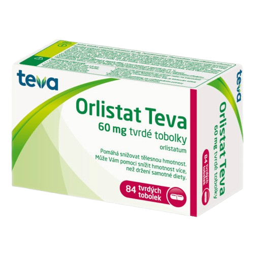 ORLISTAT TEVA 60MG Tvrdá tobolka 84