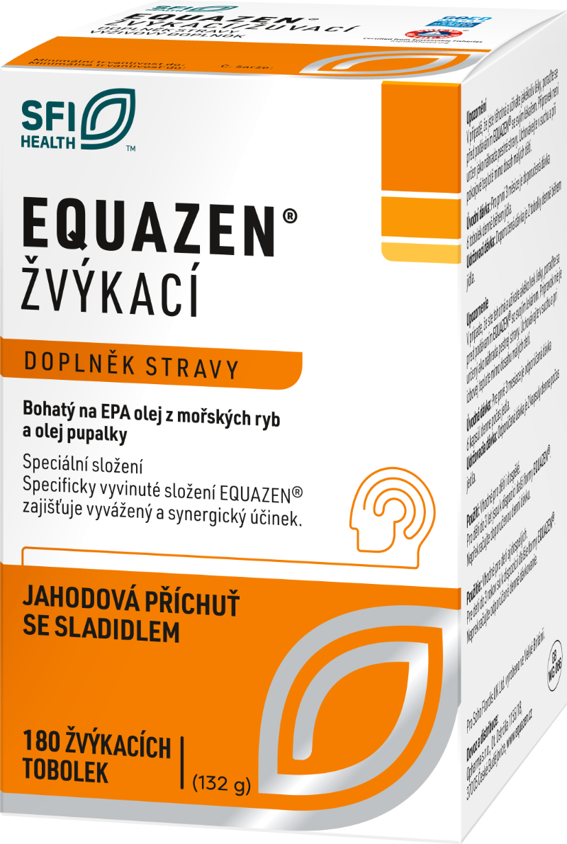 EQUAZEN žvýkací tob.180 jahodová příchuť