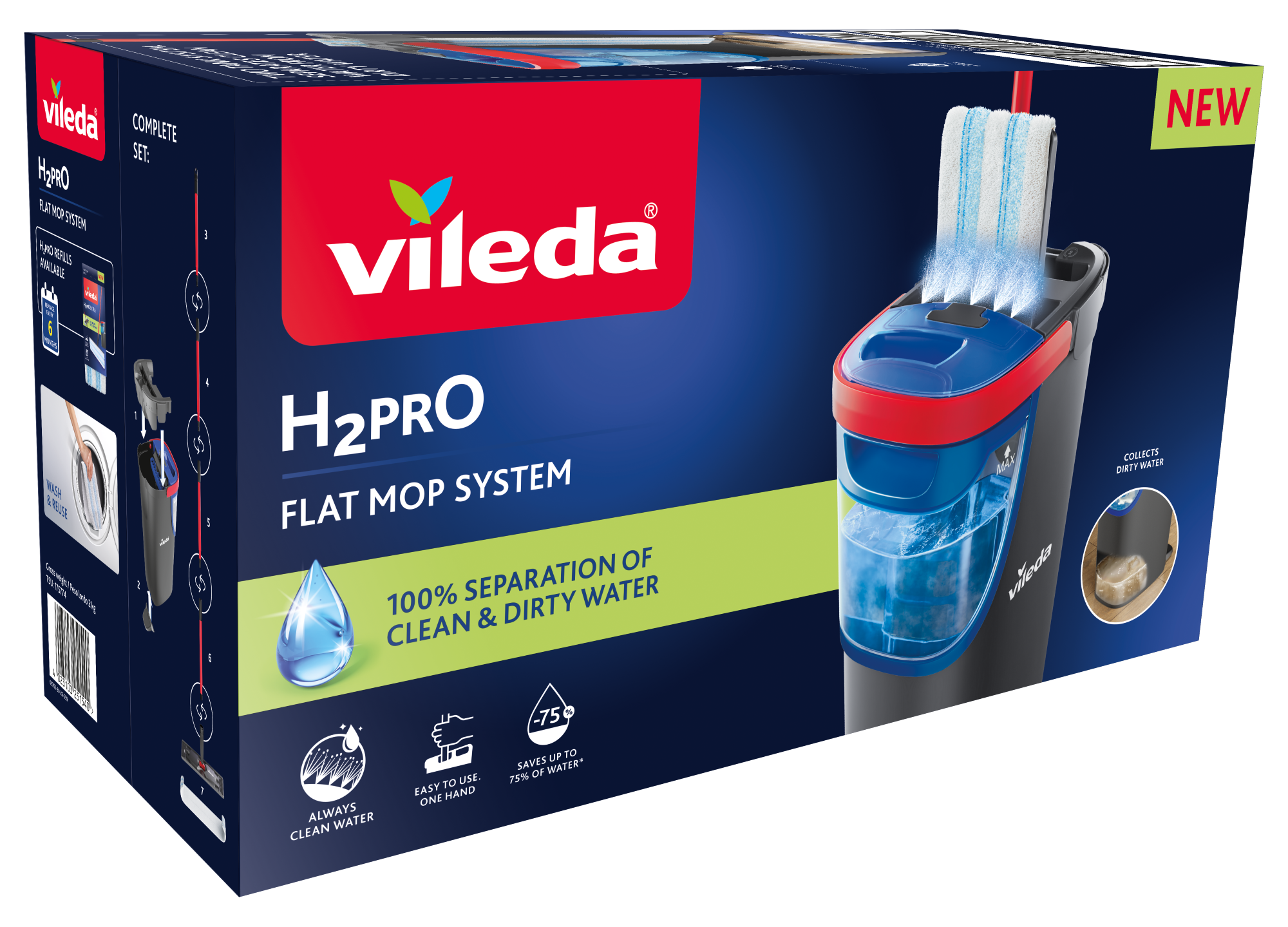 Vileda H₂PrO Plochý mop