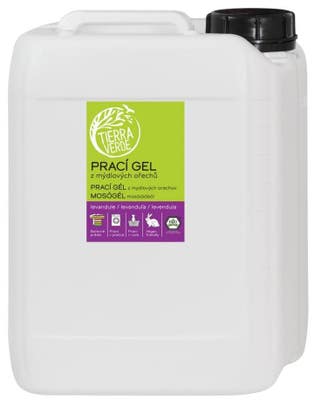 Tierra Verde Prací gel z mýdlových ořechů s BIO levandulovou silicí 5l