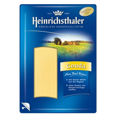 Heinrichsthaler Gouda plátky 48% bez laktózy