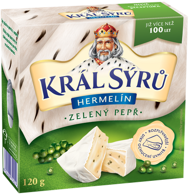 Král Sýrů Hermelín zelený pepř