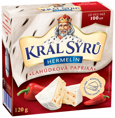 Král Sýrů Hermelín lahůdková paprika