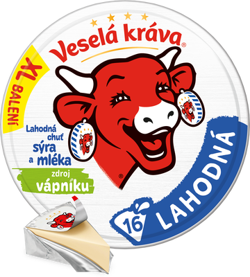Veselá Kráva Lahodná XL Tavený sýr (16 ks)