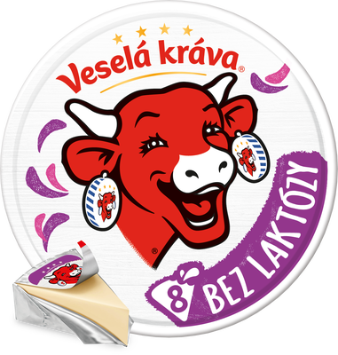 Veselá Kráva Bez laktózy Tavený sýr (8 ks)