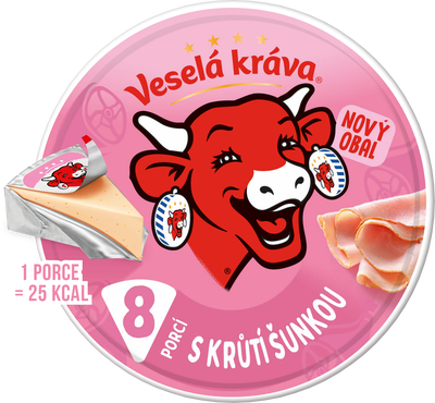 Veselá Kráva Tavený sýr se Šunkou (8 ks)
