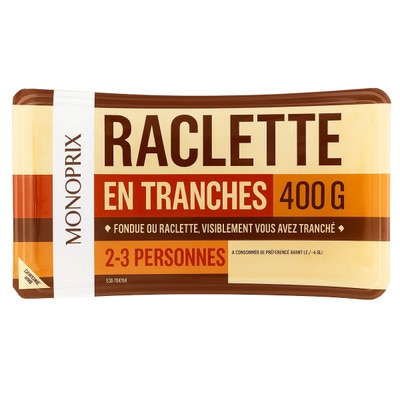 Monoprix Raclette sýr plátky
