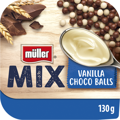 Müller MIX jogurt s čokoládovými kuličkami (4,9%)