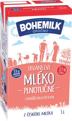 Bohemilk Trvanlivé mléko z podhůří Orlických hor - plnotučné (3,5%)