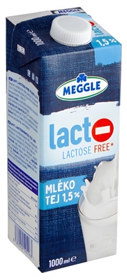 Meggle Lactose free Polotučné trvanlivé mléko bez laktózy (1,5%)