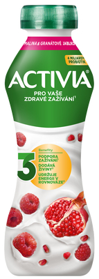 Activia Probiotický jogurtový nápoj malina a granátové jablko