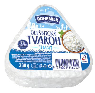 Bohemilk Olešnický tvaroh jemný (2%)
