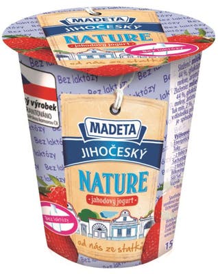 Madeta Jihočeský Nature jahodový jogurt bez laktózy