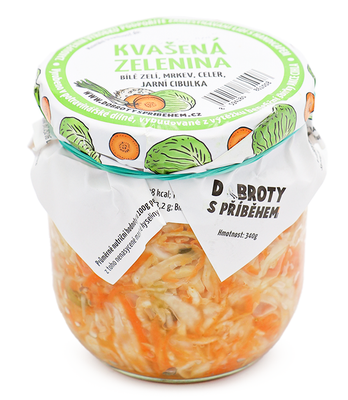 Dobroty s příběhem Kvašená zelenina - zelí, mrkev, celer, cibulka