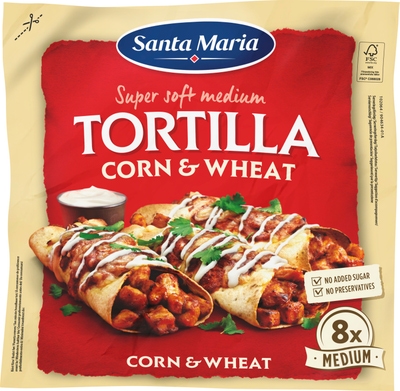 Santa Maria Tex Mex Pšenično-kukuřičné tortilly 8ks