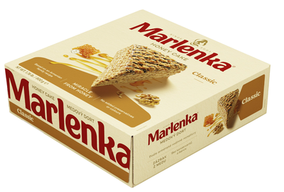 Marlenka Medový dort s vlašskými ořechy