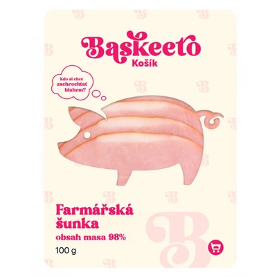 Baskeeto Farmářská šunka (98% masa)