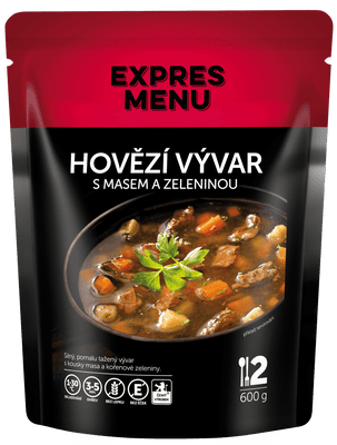 EXPRES MENU Hovězí vývar se zeleninou, 2 porce