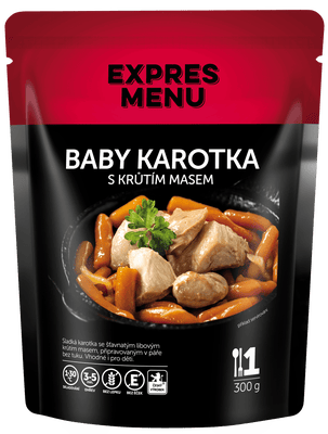 EXPRES MENU Baby karotka s krůtím masem, 1 porce