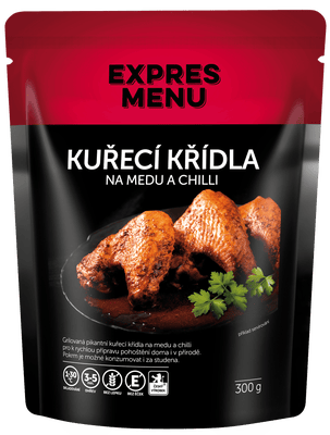 EXPRES MENU Kuřecí křídla na medu a chilli, 1 porce