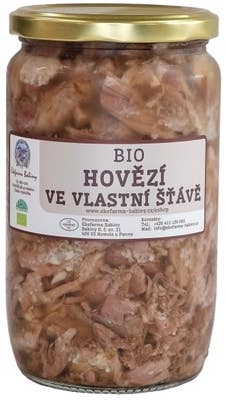 Ekofarma Babiny BIO hovězí ve vlastní šťávě