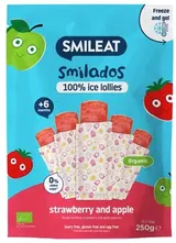 Smileat BIO 100% ovocné zmrzlinky k zamražení jahoda & jablko (5x 50 g)