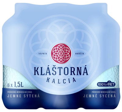 Kláštorná Kalcia Přírodní minerální jemně sycená 6x1,5l