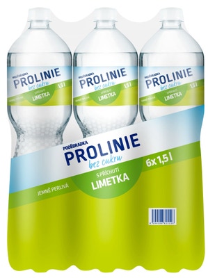 Poděbradka ProLinie Jemně perlivá limetka 6 x 1,5 L