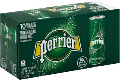 Perrier Přírodní Minerální voda perlivá, plech, 10x250ml