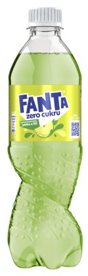 Fanta Zero cukru s příchutí jablka a liči