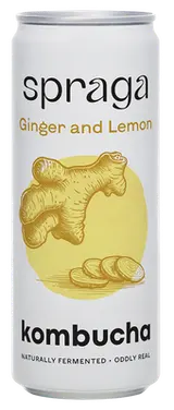 Spraga BIO Kombucha Ginger & Lemon plech