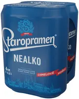 Staropramen Nealko, světlé, plech multipack 4x0,5l