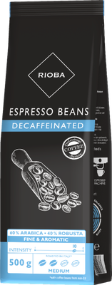 Rioba Decaffeinated zrnková káva
