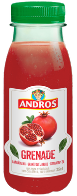 Andros 100% čistá šťáva z granátových jablek