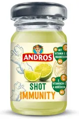 Andros shot Immunity nápoj z limetky a zázvoru