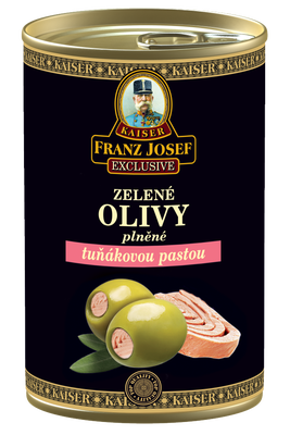 Franz Josef Kaiser Olivy zelené plech plněné tuňákovou pastou